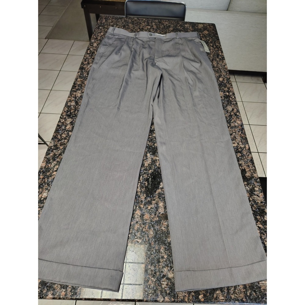 NWT PERRY ELLIS PORTFOLIO TRAVEL LUXE  CLASSIC NON IRON Gray MEN'S PANTS 36 X 34